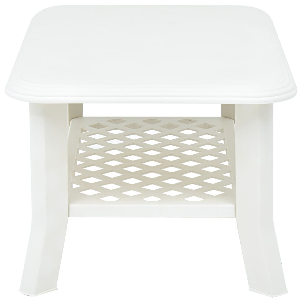 Coffee table white 90x60x46 cm plastic