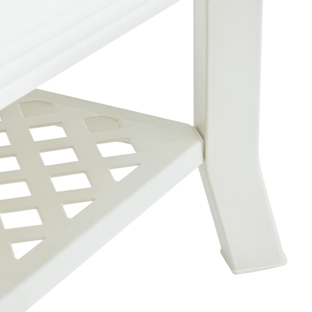 Coffee table white 90x60x46 cm plastic