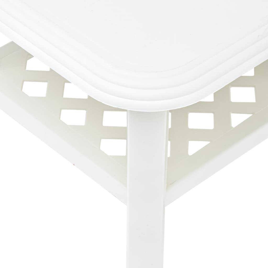 Coffee table white 90x60x46 cm plastic