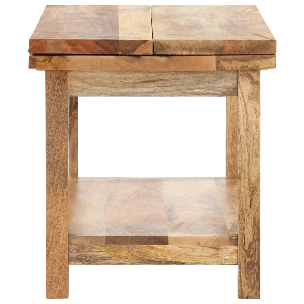 Ausziehbarer Couchtisch 90x(45-90)x45 cm Massivholz Mango