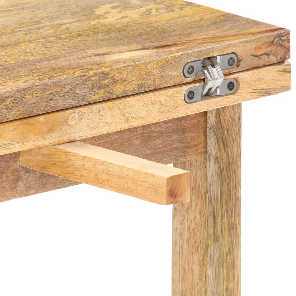 Ausziehbarer Couchtisch 90x(45-90)x45 cm Massivholz Mango