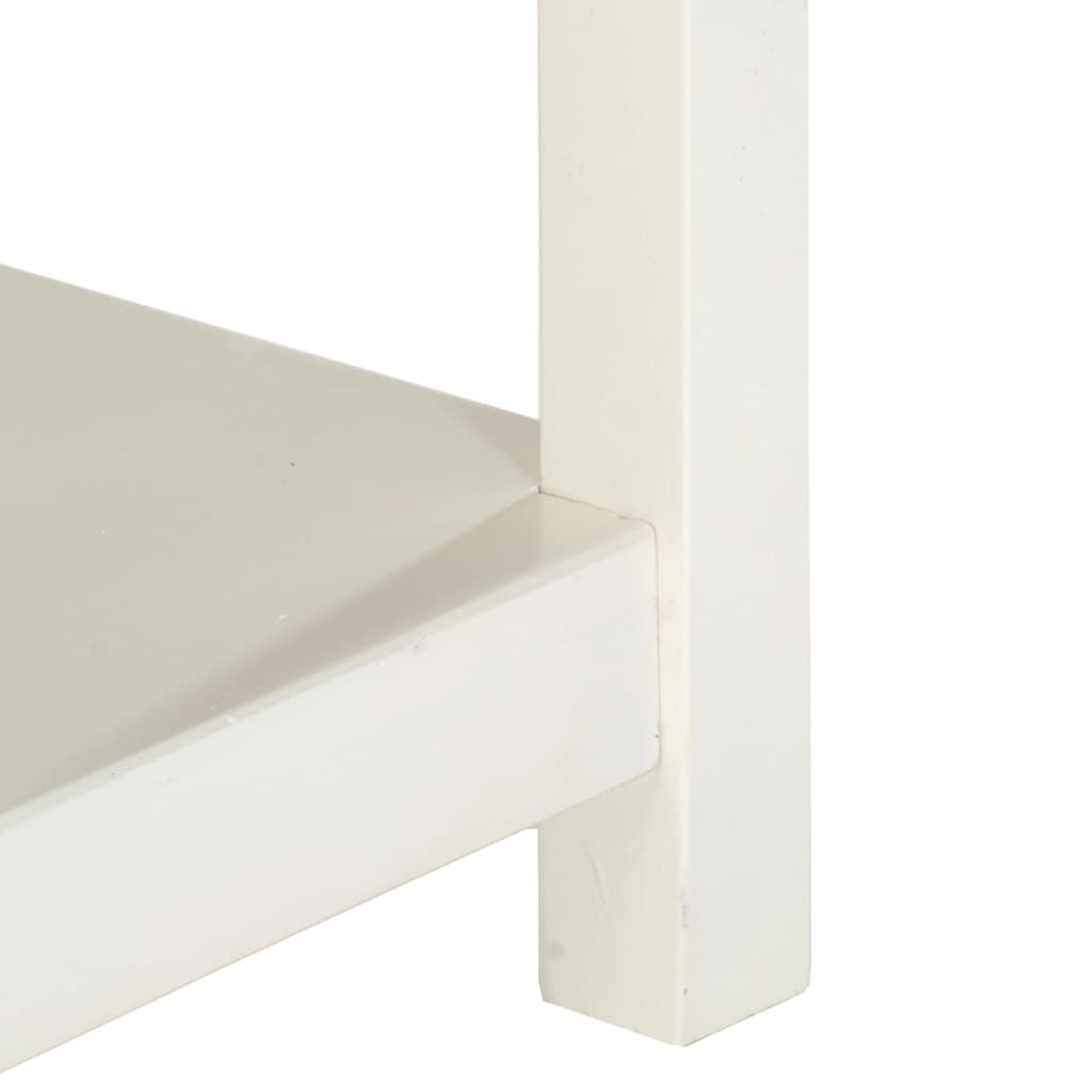 Couchtisch Ausziehbar Weiß 90x(45-90)x45 cm Massivholz Mango