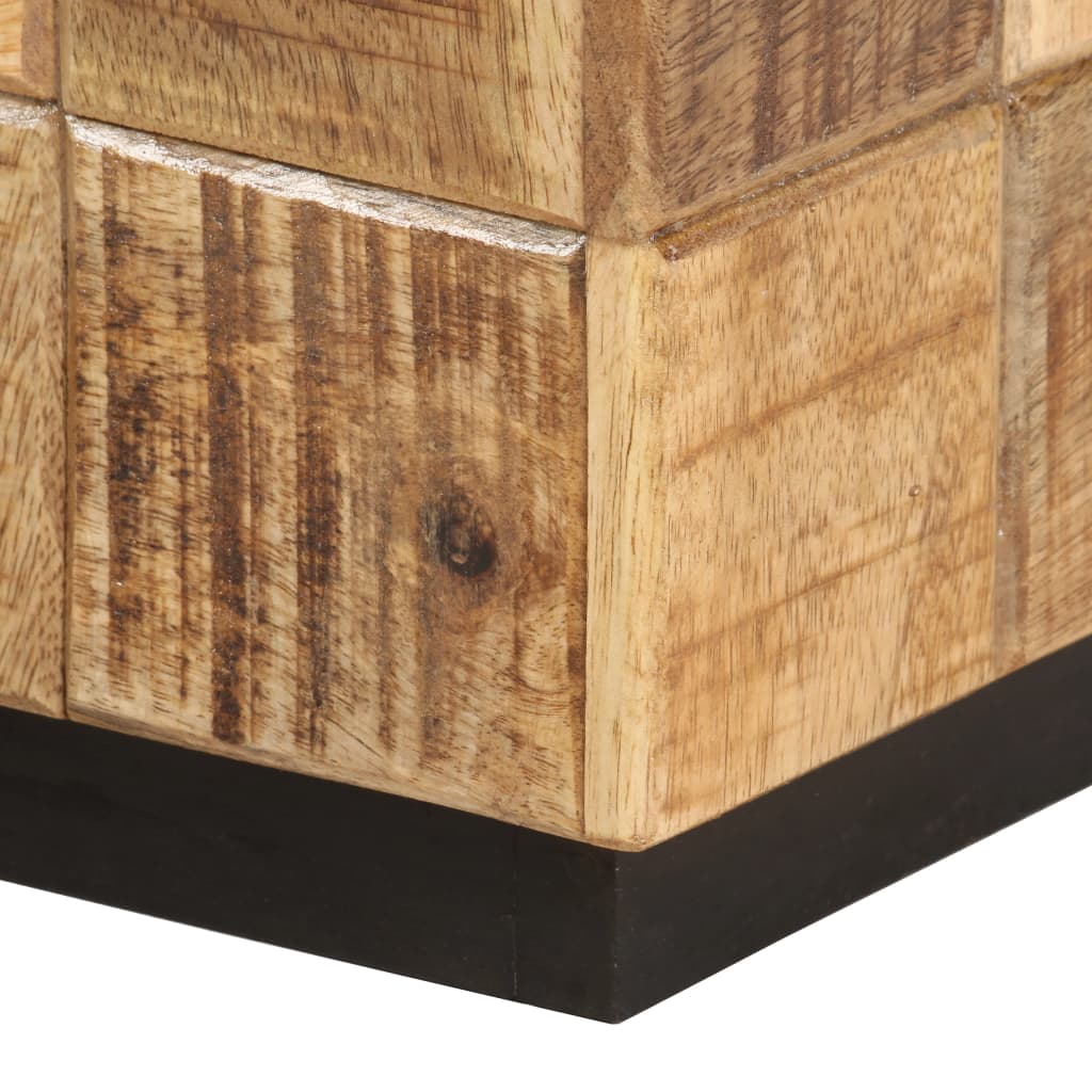 Coffee tables 2 pcs. in block design Rough solid mango wood