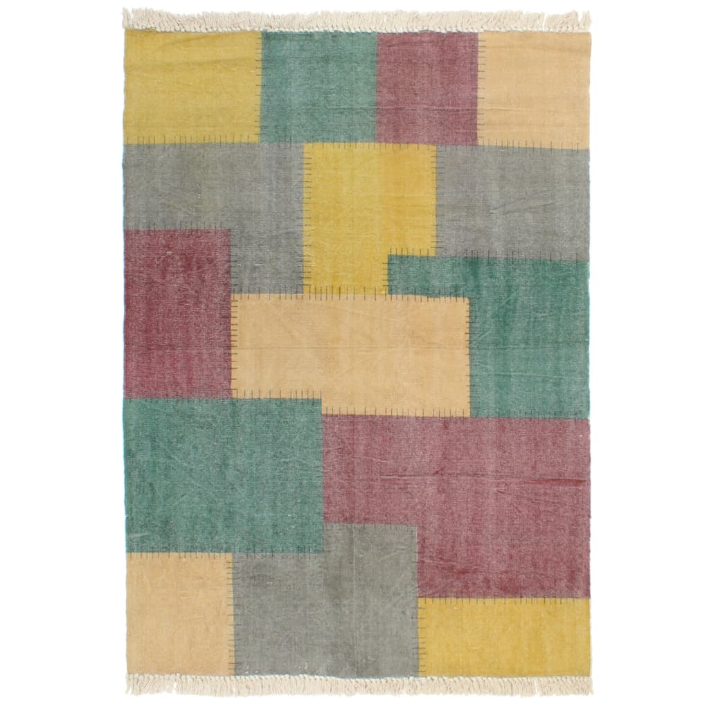 Kelim-Teppich Handgewebt Baumwolle 120×180 cm Bedruckt