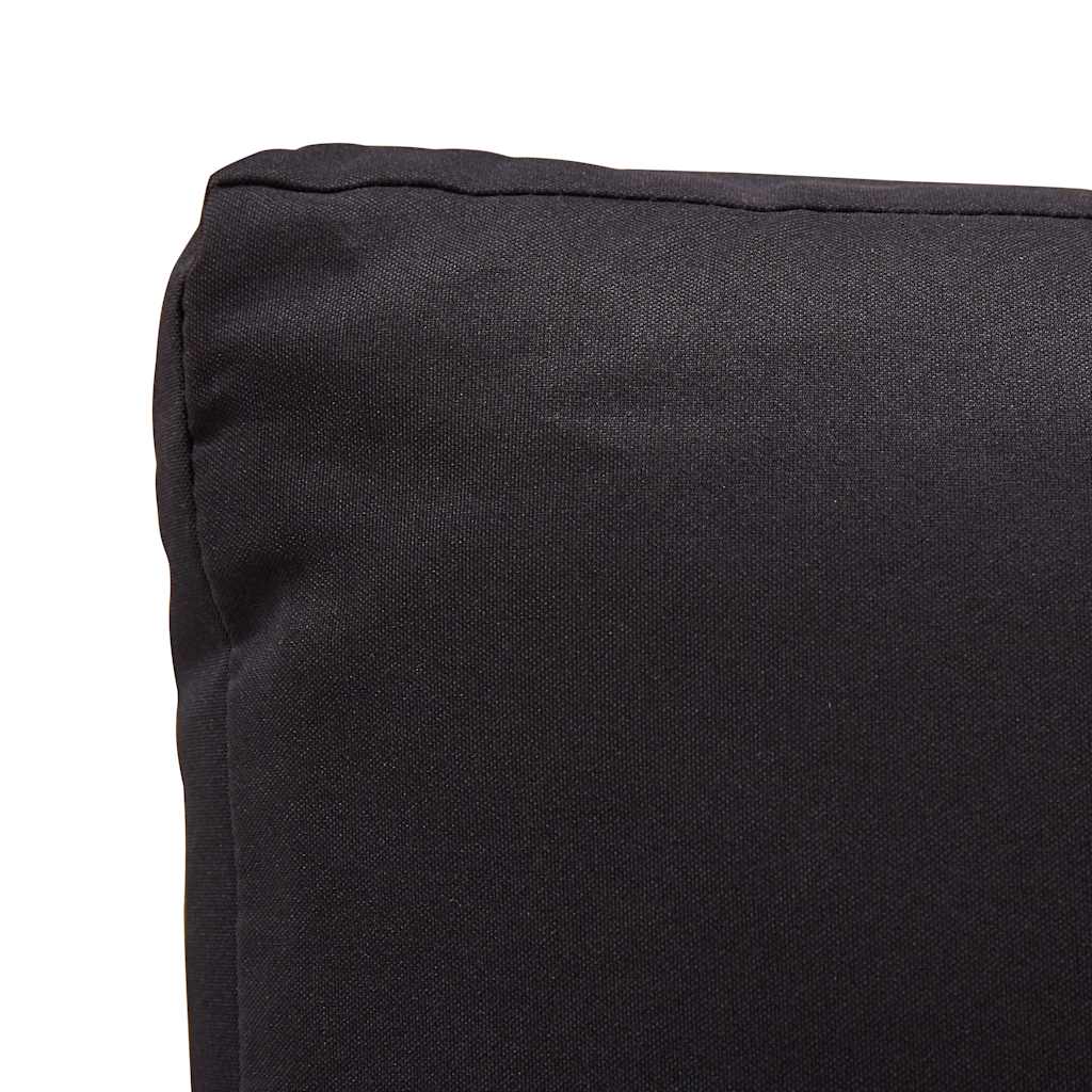 Canapé de jardin 2 places avec coussins, noir, 124 cm, polyrotin