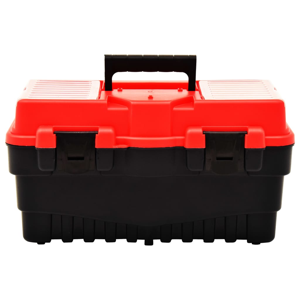 Plastic tool case 462 x 256 x 242 mm red