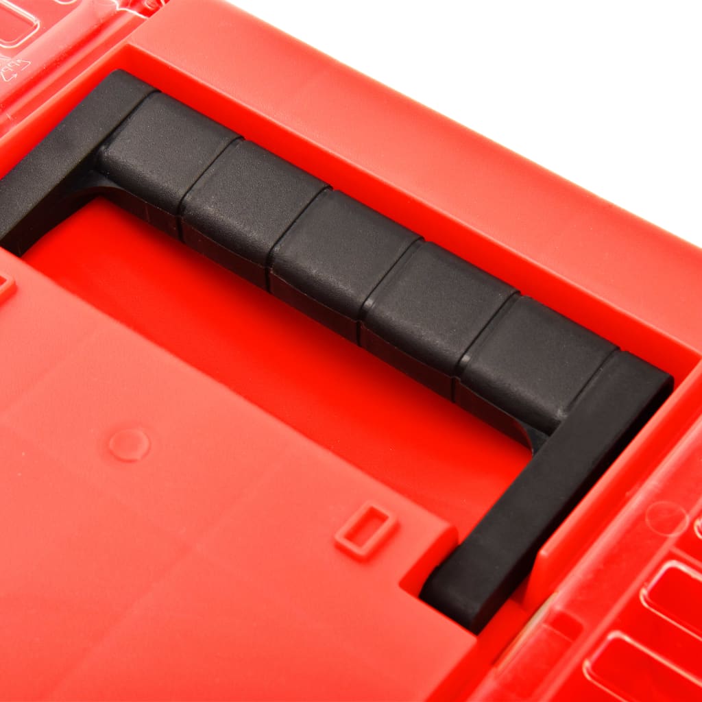 Plastic tool case 462 x 256 x 242 mm red