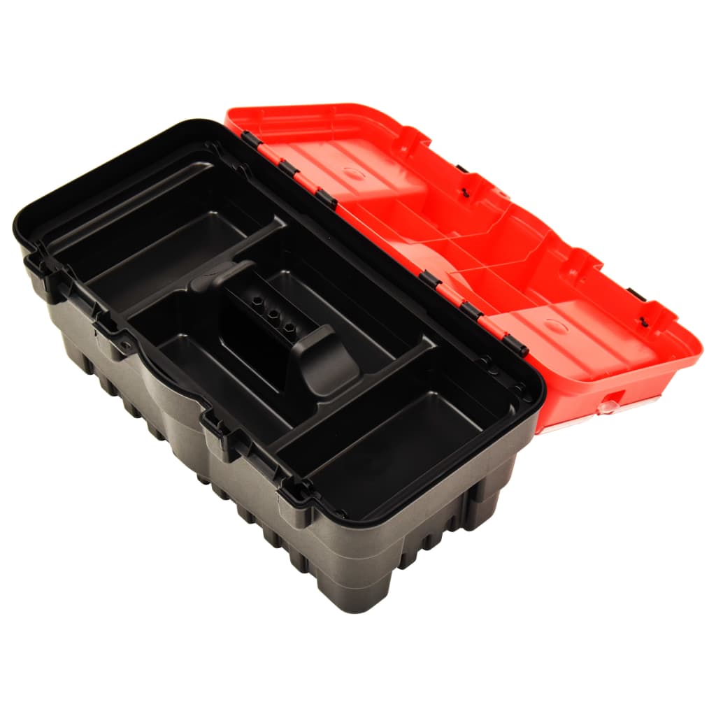 Plastic tool case 462 x 256 x 242 mm red