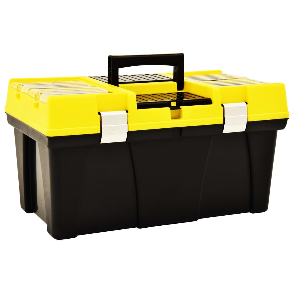 Plastic tool case 595 x 337 x 316 mm yellow
