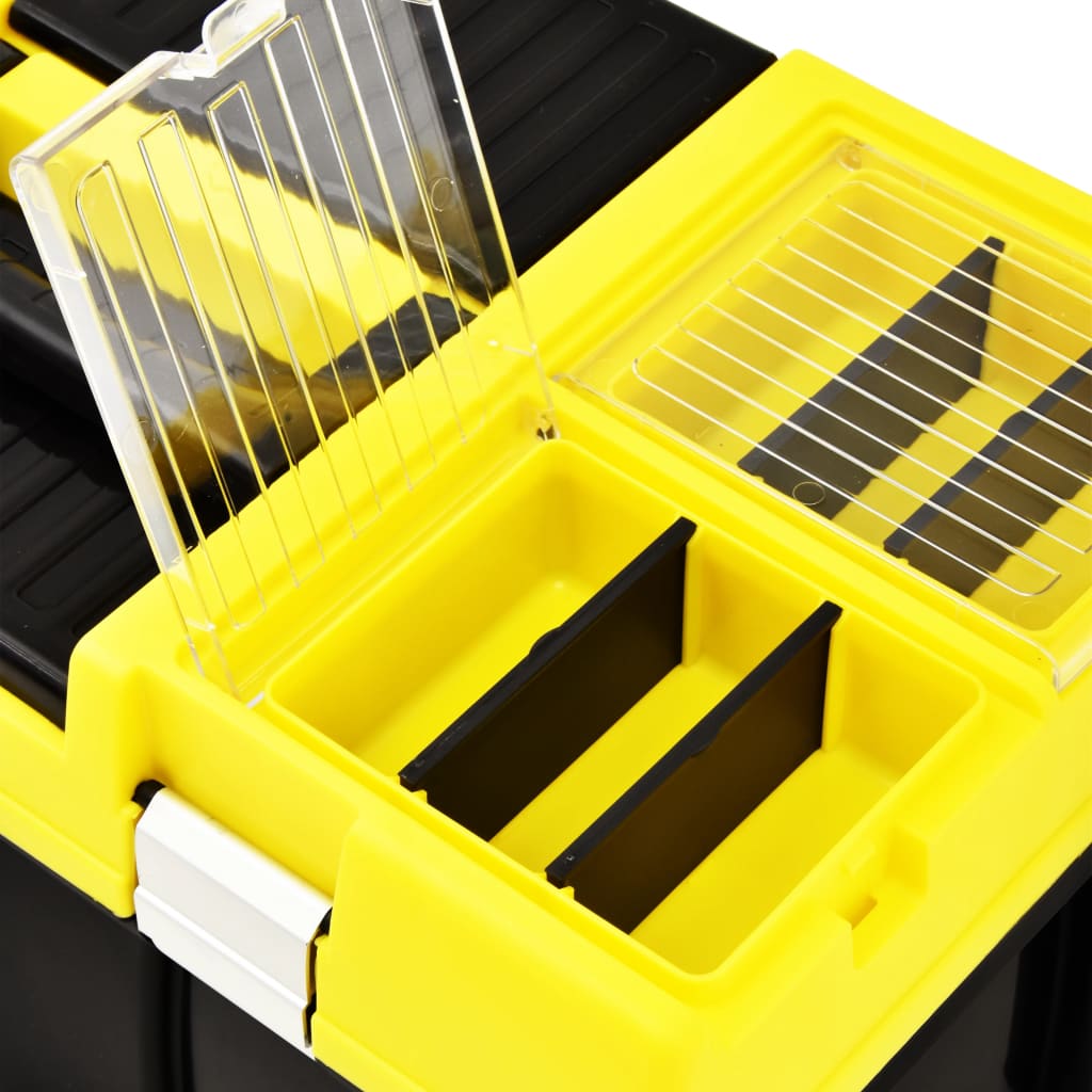 Plastic tool case 595 x 337 x 316 mm yellow