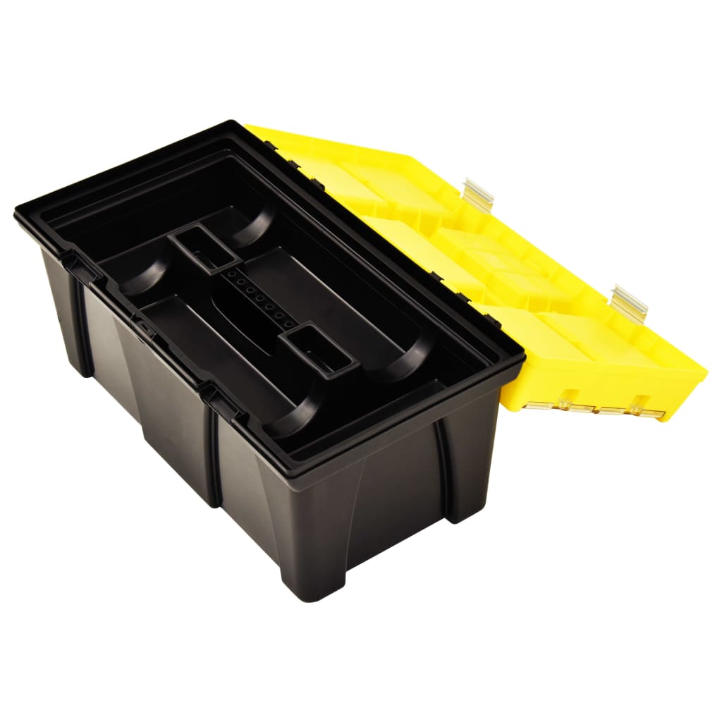 Plastic tool case 595 x 337 x 316 mm yellow