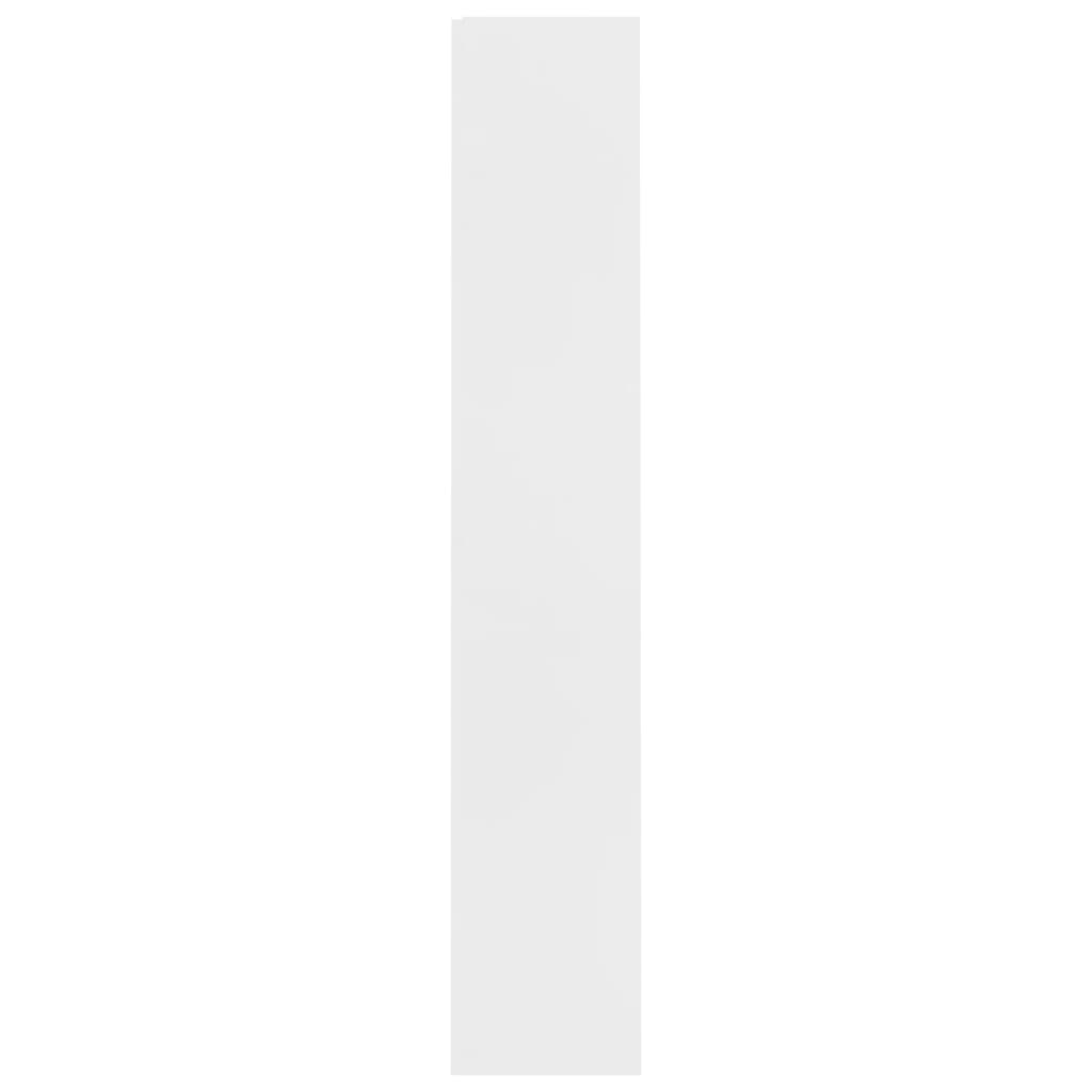 Bibliothèque 4 compartiments blanc 60x24x142 cm en bois