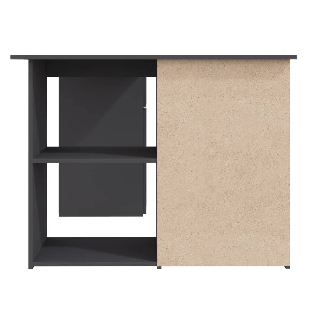 Eckschreibtisch Grau 145x100x76 cm Holzwerkstoff
