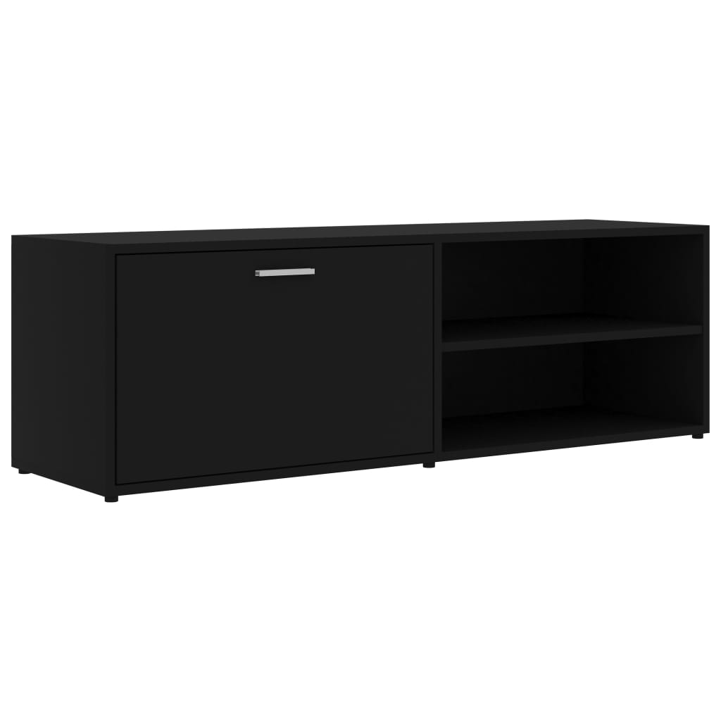 Meuble TV noir 120x34x37 cm en bois