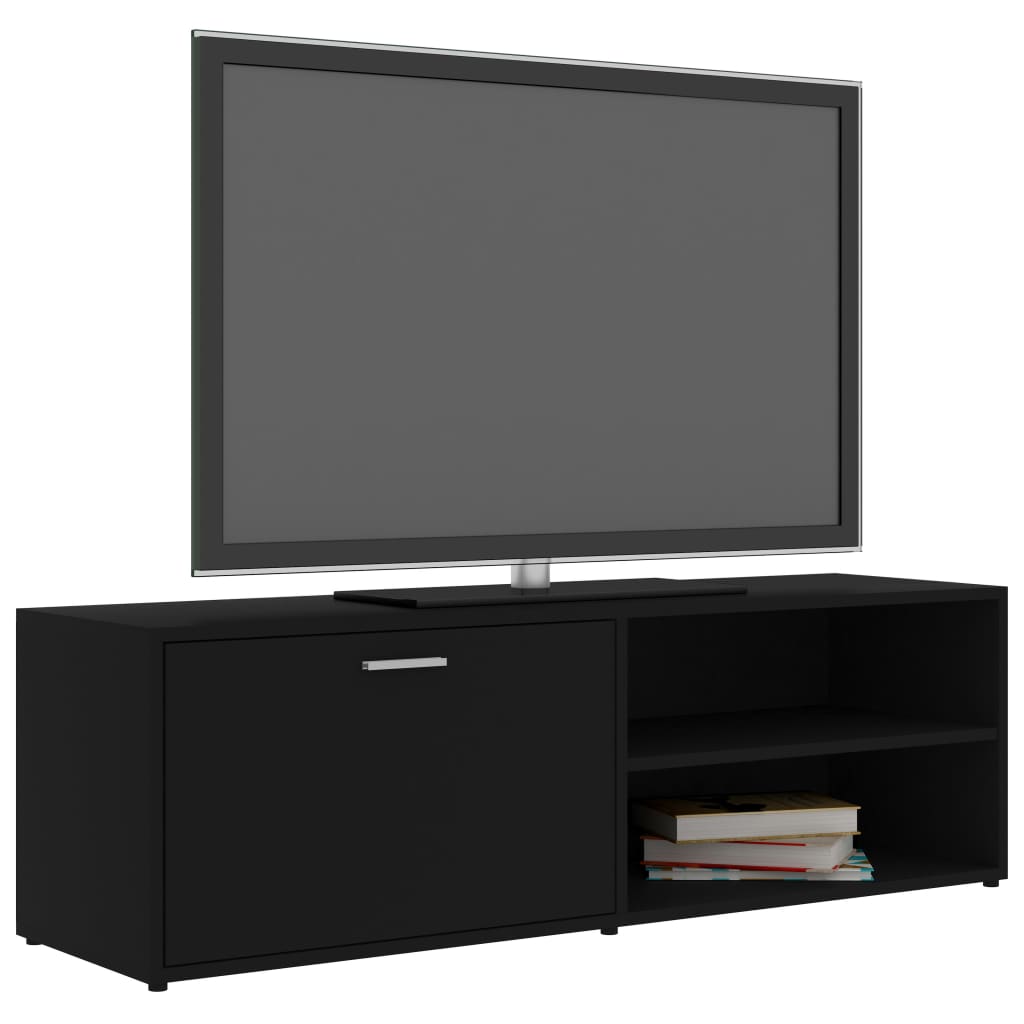 Meuble TV noir 120x34x37 cm en bois