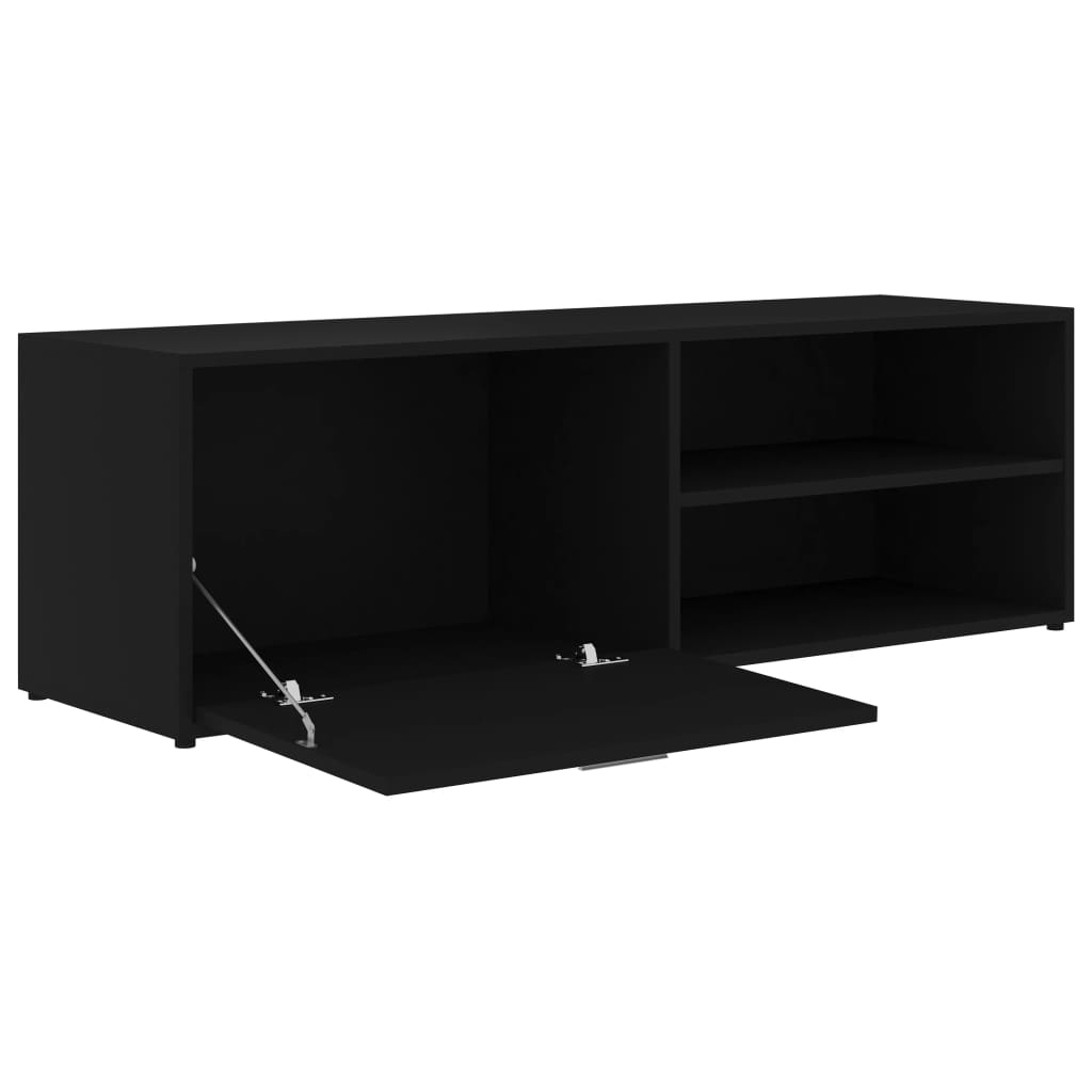 Meuble TV noir 120x34x37 cm en bois