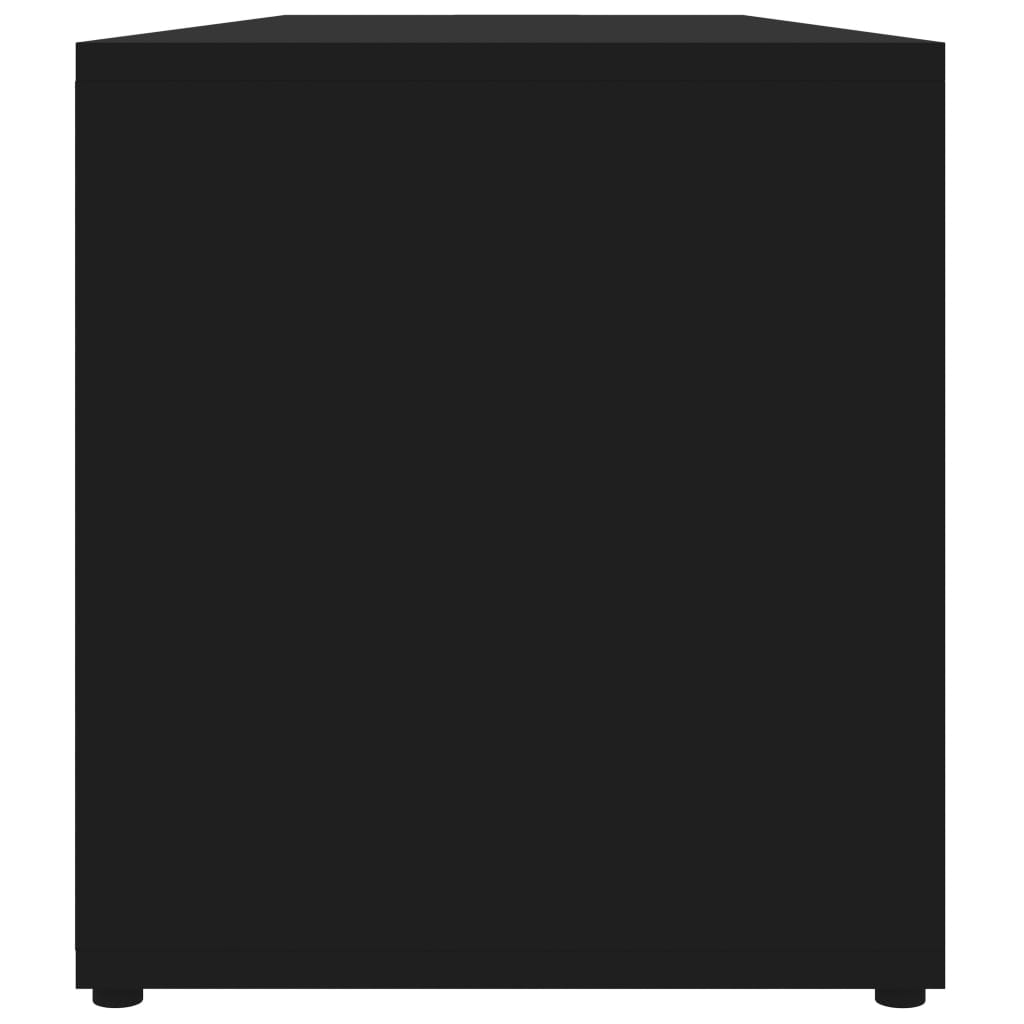 Meuble TV noir 120x34x37 cm en bois
