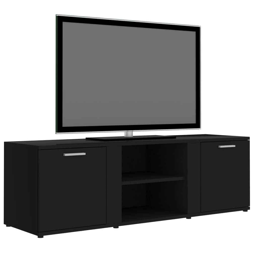 Meuble TV noir 120x34x37 cm en bois