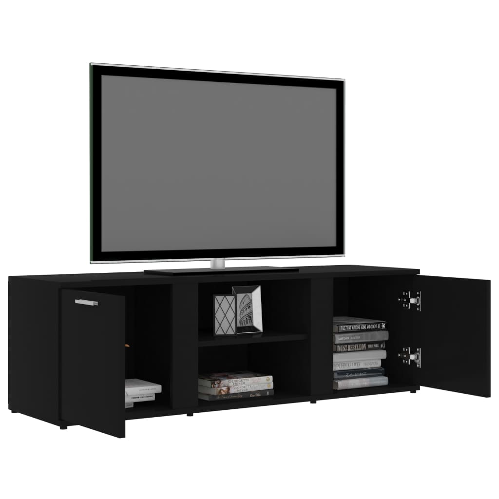 Meuble TV noir 120x34x37 cm en bois