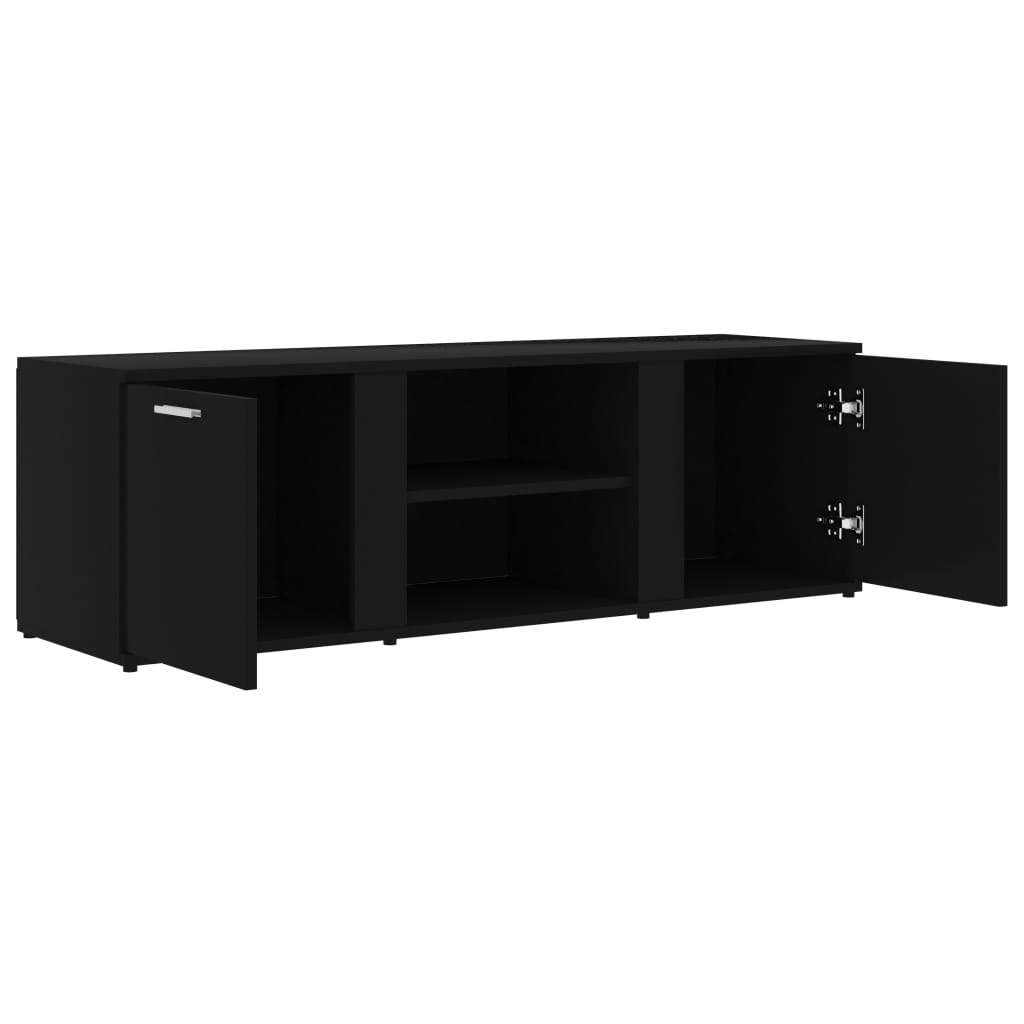Meuble TV noir 120x34x37 cm en bois