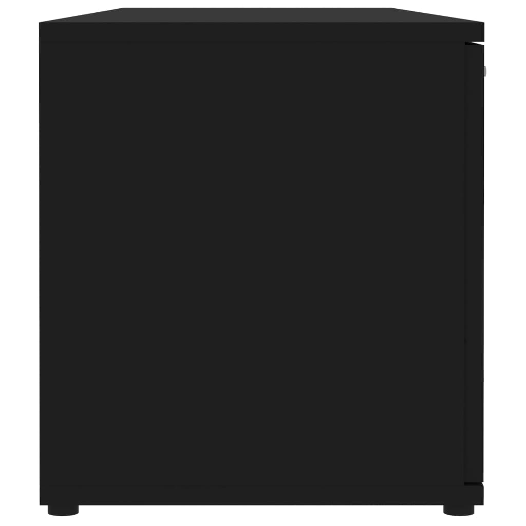 Meuble TV noir 120x34x37 cm en bois