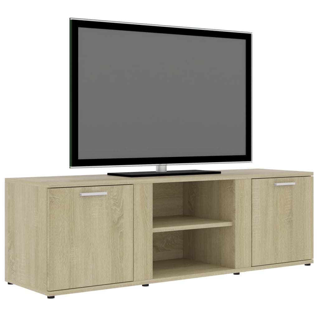 Meuble TV chêne Sonoma 120x34x37 cm matériau bois