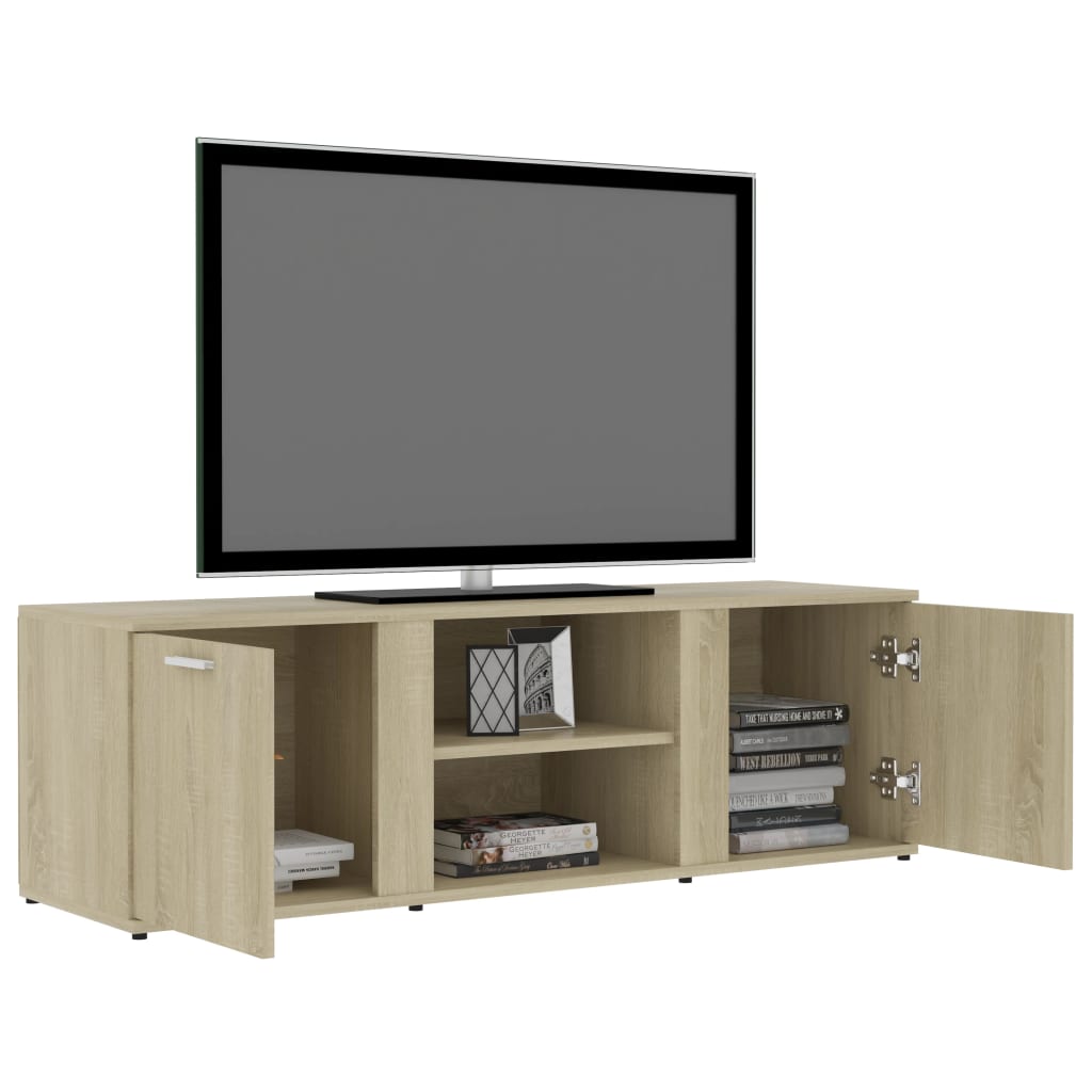 Meuble TV chêne Sonoma 120x34x37 cm matériau bois