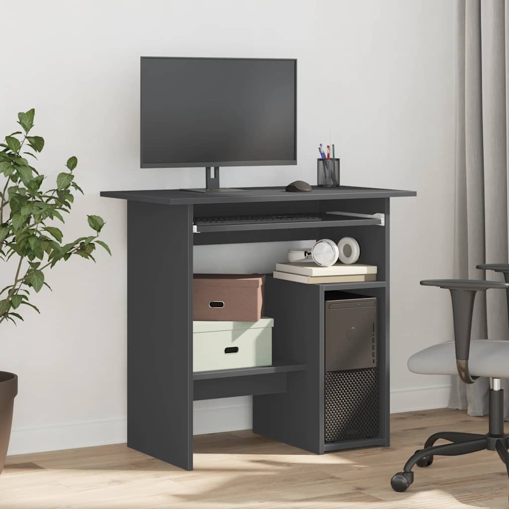 Schreibtisch Grau 80x45x74 cm Holzwerkstoff