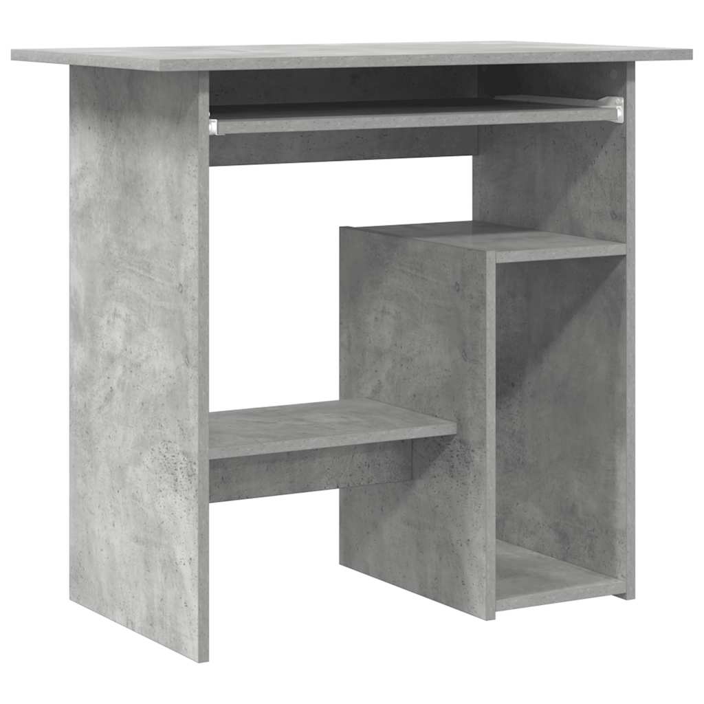 Desk Concrete Grey 80x45x74 cm Wood Material