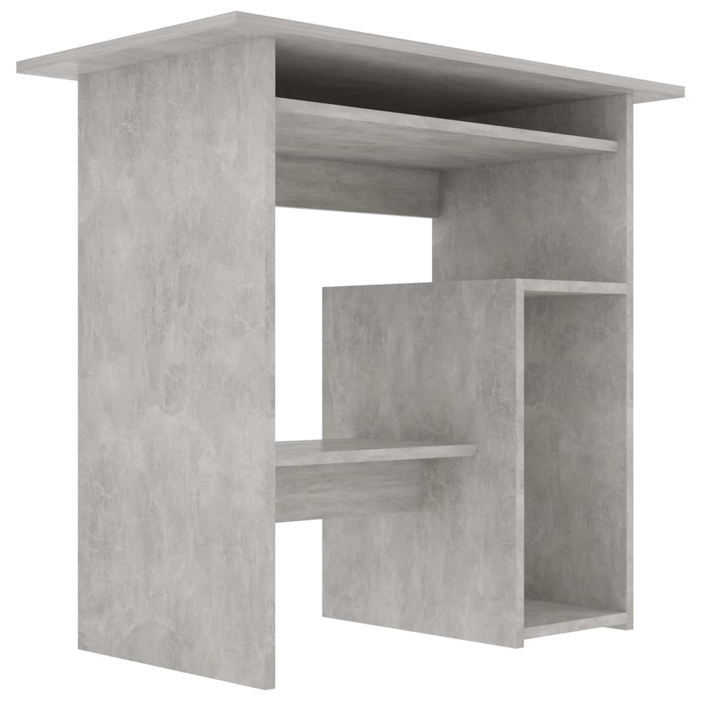 Desk Concrete Grey 80x45x74 cm Wood Material