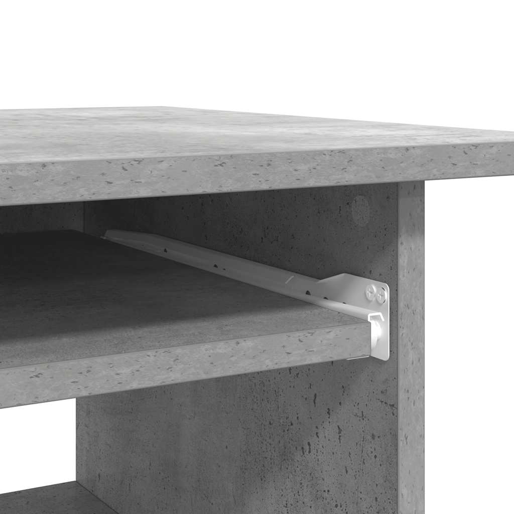 Desk Concrete Grey 80x45x74 cm Wood Material