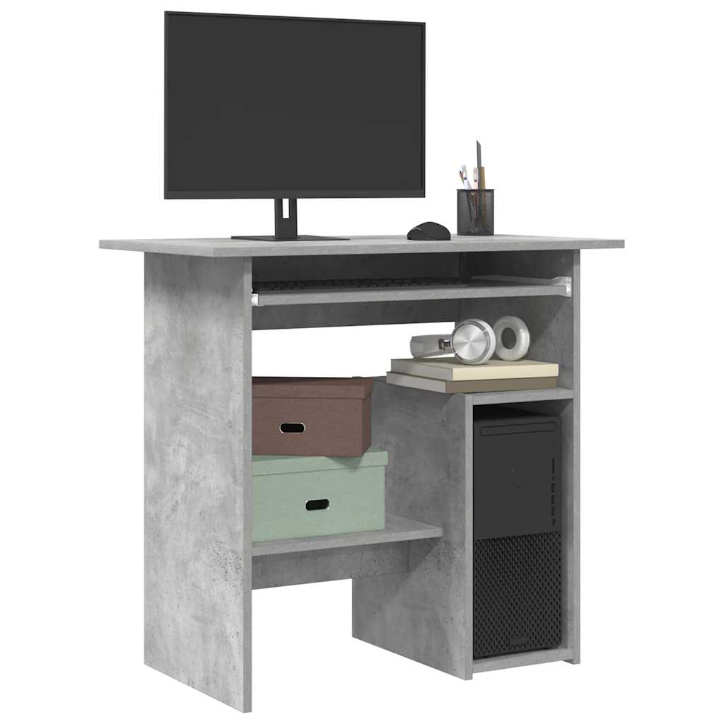 Desk Concrete Grey 80x45x74 cm Wood Material