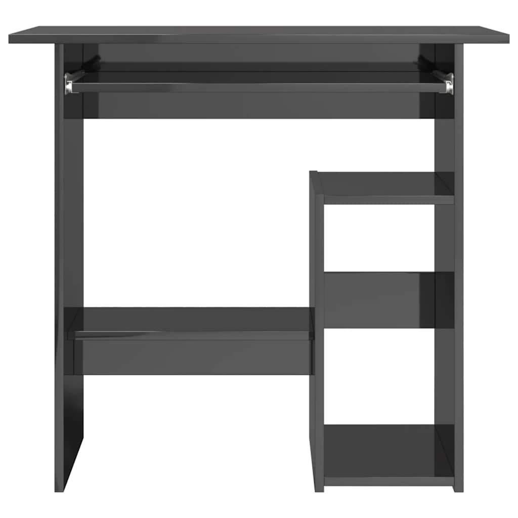 Schreibtisch Hochglanz-Grau 80x45x74 cm Holzwerkstoff