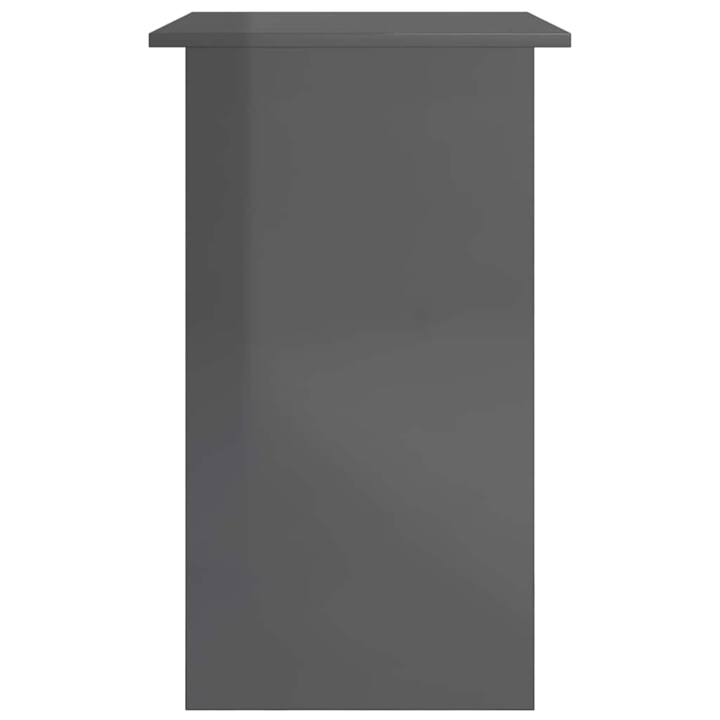 Schreibtisch Hochglanz-Grau 80x45x74 cm Holzwerkstoff