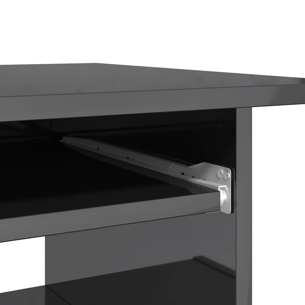 Schreibtisch Hochglanz-Grau 80x45x74 cm Holzwerkstoff