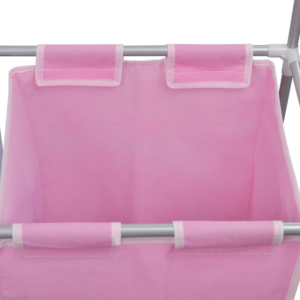 2-compartment laundry basket 2 pcs. with drying rack