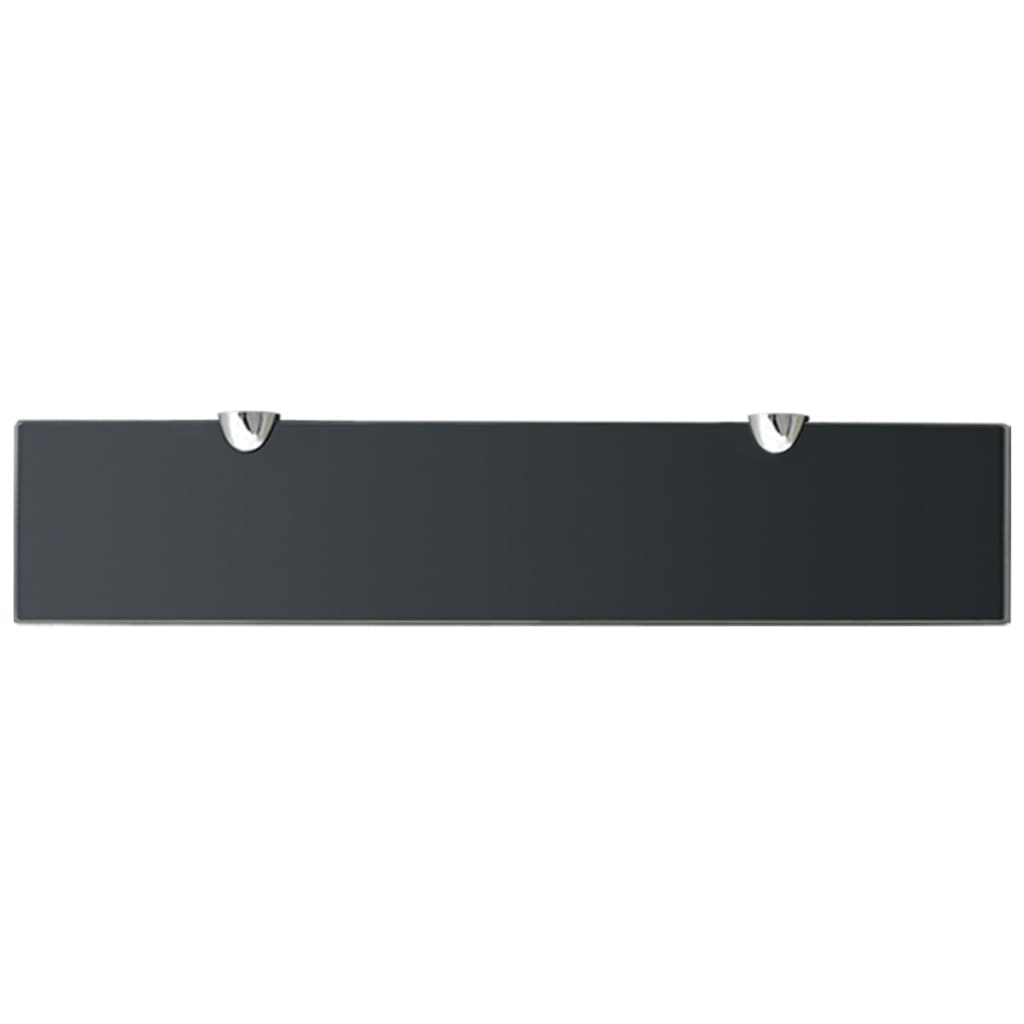 Étagères flottantes, lot de 2, verre 50 x 10 cm, épaisseur 8 mm