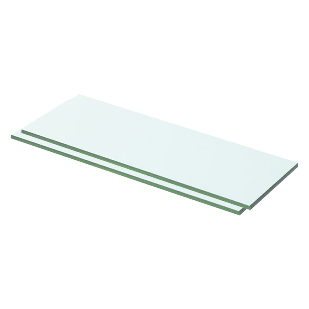 Étagères (2 pièces). Verre transparent 50 x 12 cm.