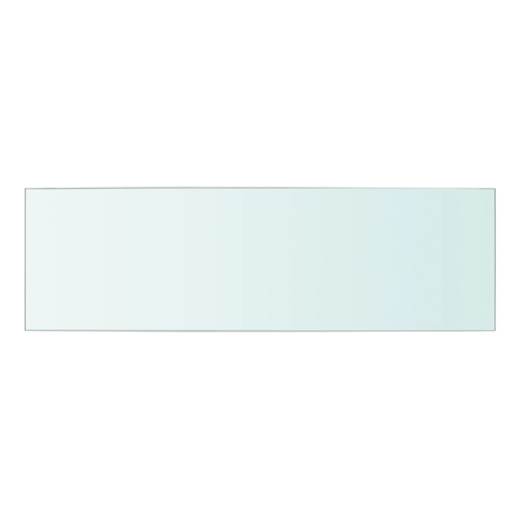 Étagères 2 pièces en verre transparent 50 x 15 cm