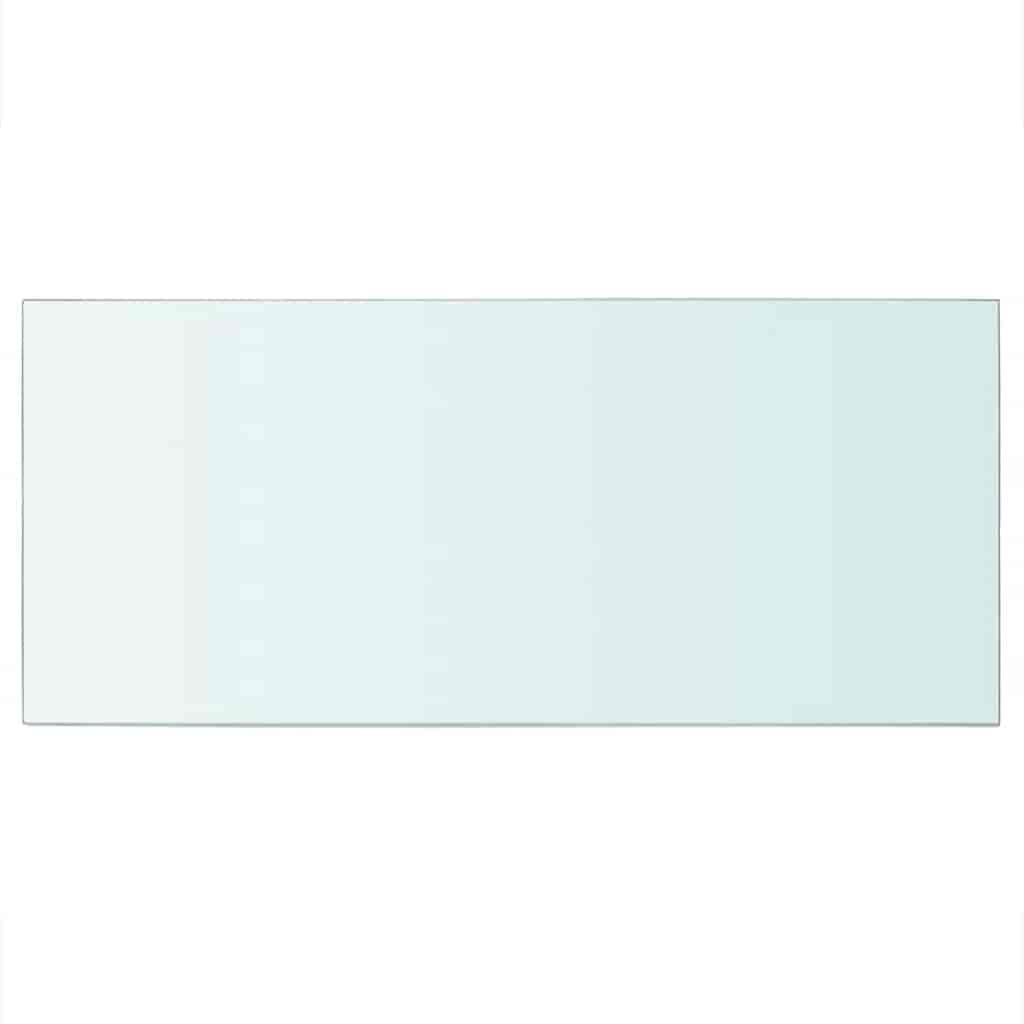 Étagères 2 pièces en verre transparent 50 x 25 cm