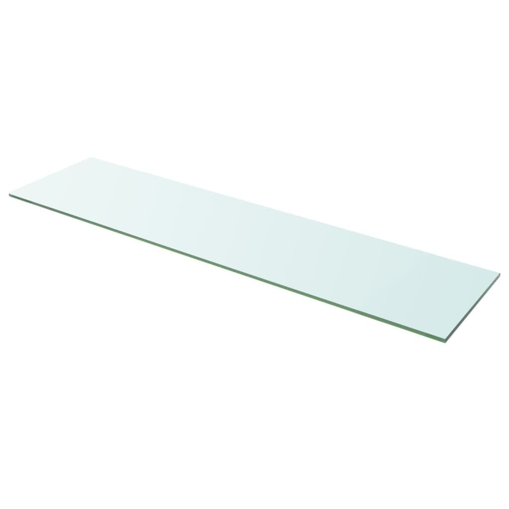 Étagères (2 pièces). Verre transparent 100 x 25 cm.