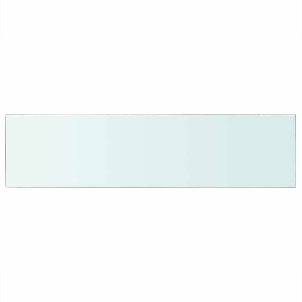Étagères (2 pièces). Verre transparent 100 x 25 cm.