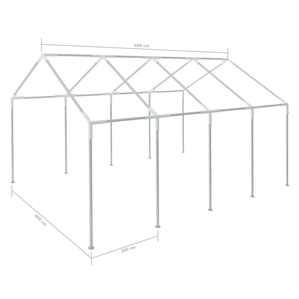 Pavillon Weiß 8 x 4 m
