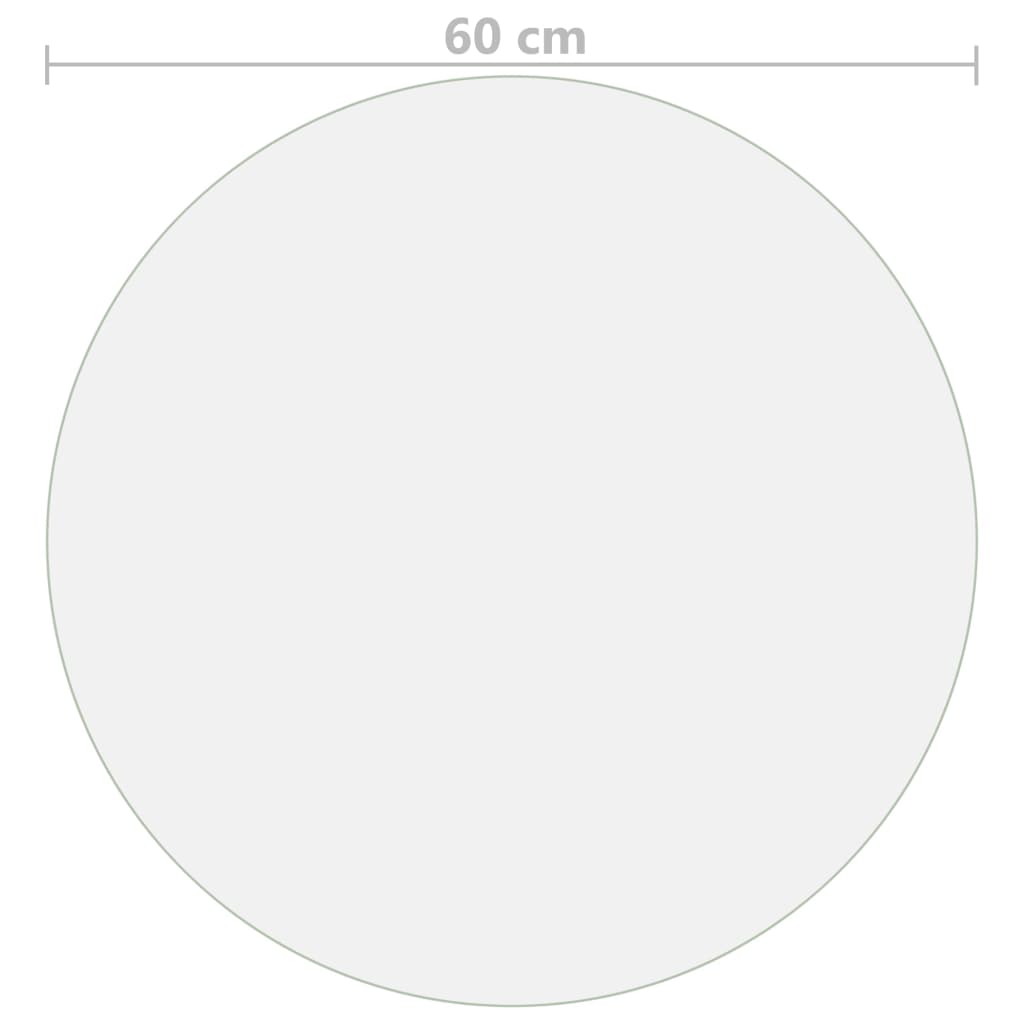 Tischfolie Matt Ø 60 cm 1,6 mm PVC