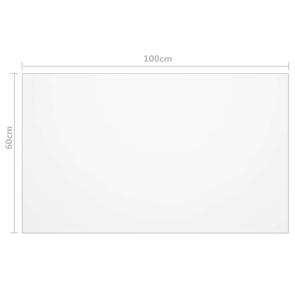 Tischfolie Transparent 100x60 cm 1,6 mm PVC