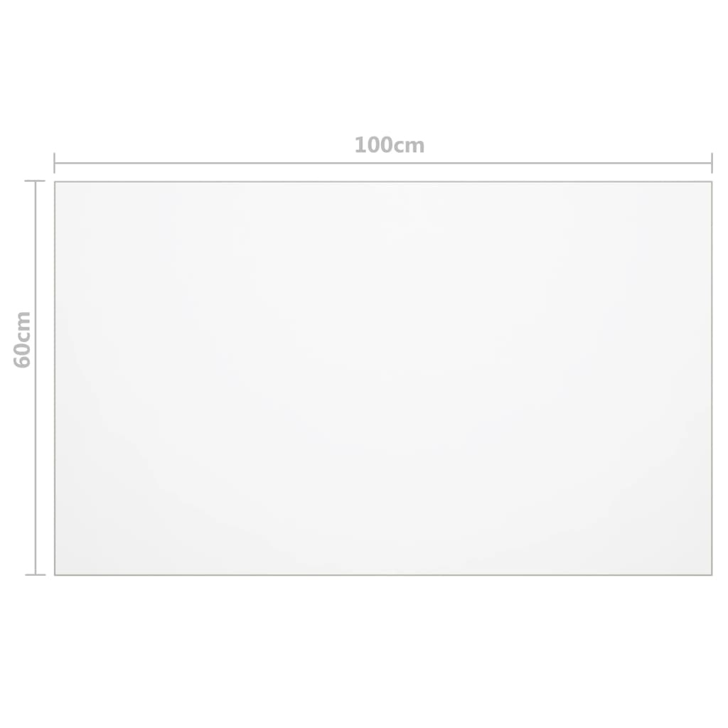 Tischfolie Transparent 100x60 cm 1,6 mm PVC