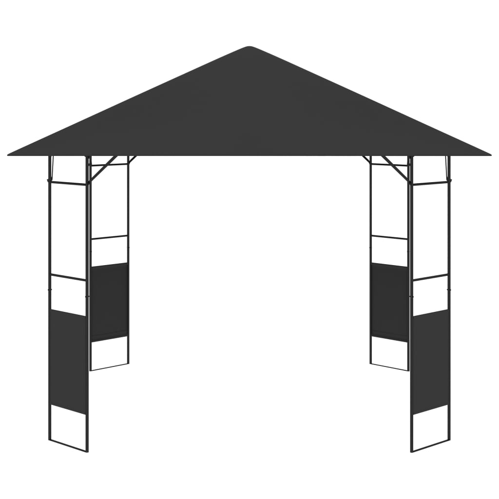 Gartenpavillon 3x3 m Anthrazit 160 g/m²