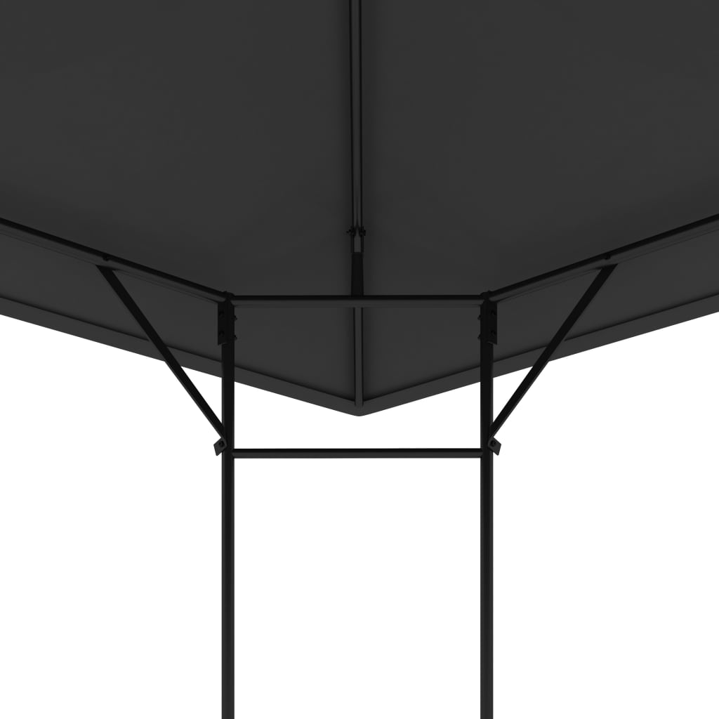 Gartenpavillon 3x3 m Anthrazit 160 g/m²