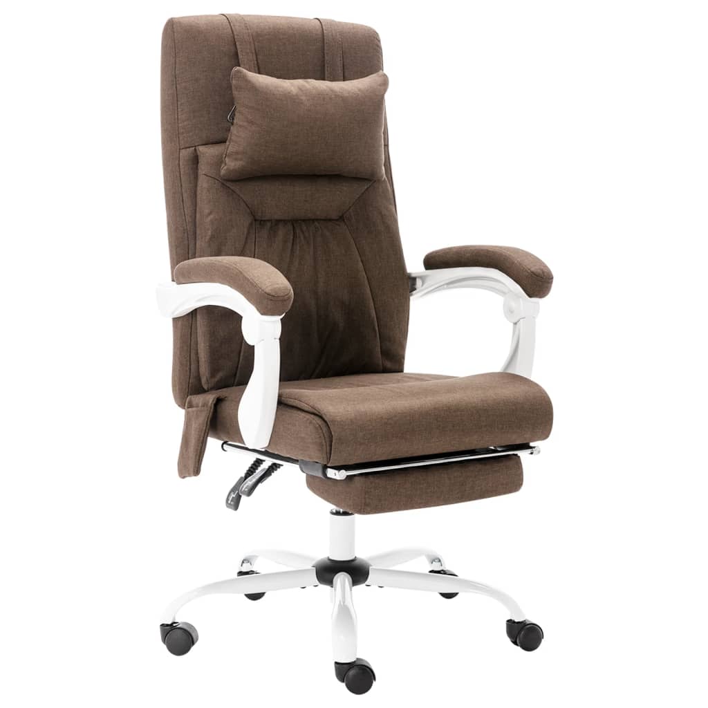 Massage-Bürostuhl Braun Stoff