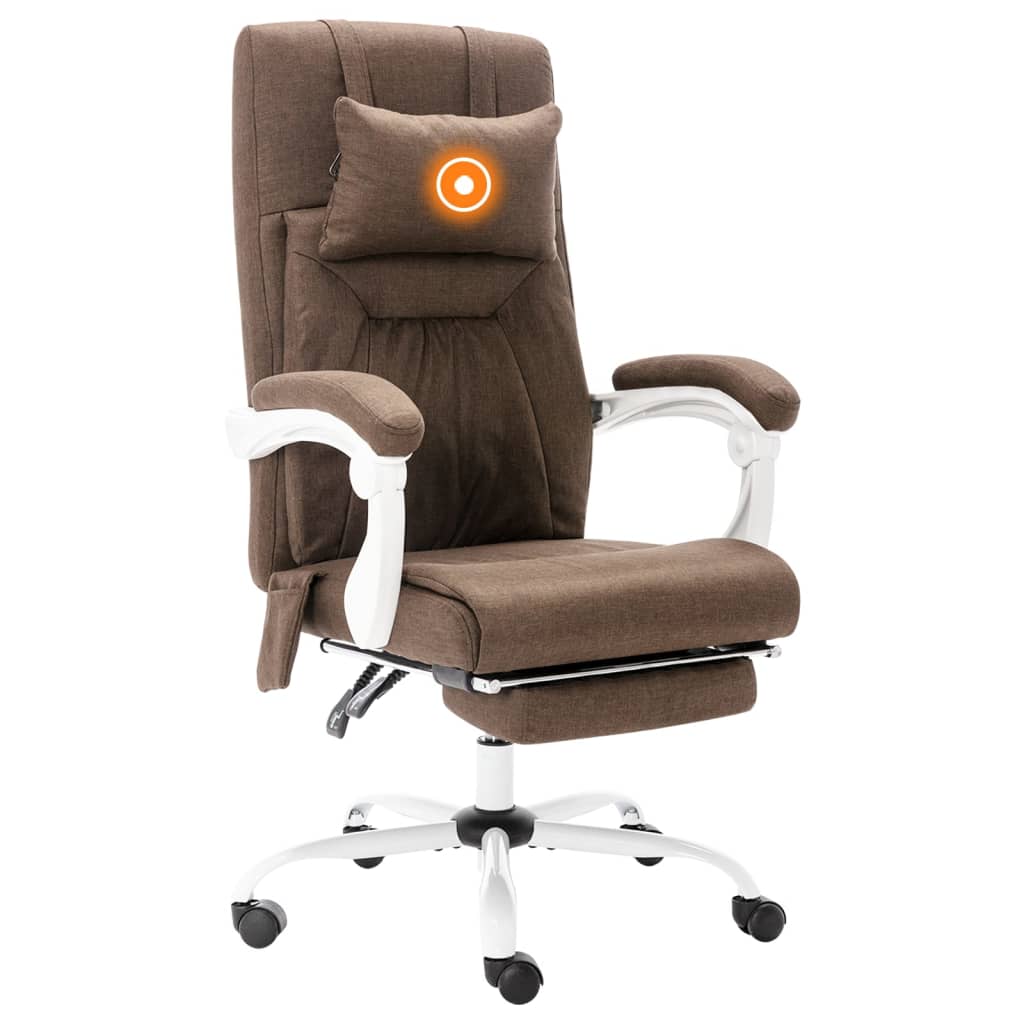 Massage-Bürostuhl Braun Stoff
